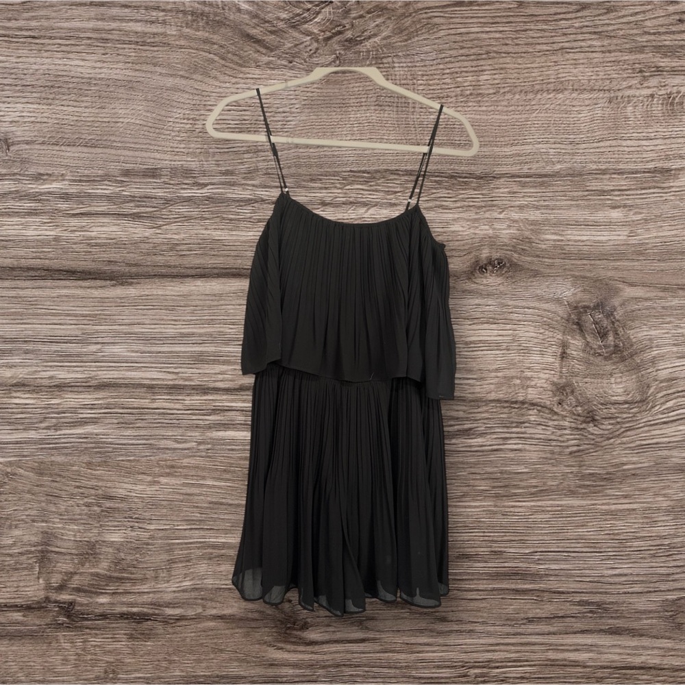 Naked Zebra Black Pleated Romper